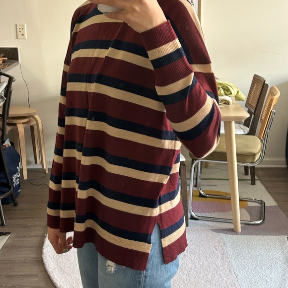 J Crew 365 Merino Wool Turtleneck Striped Sweater - Picture 7 of 7